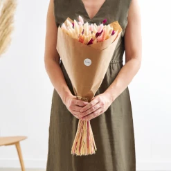 Brindici Bouquet Côte D'amour Rose D20xh50cm -SEMA DESIGN Boutique 09363 bouquet fete des meres rose et beige