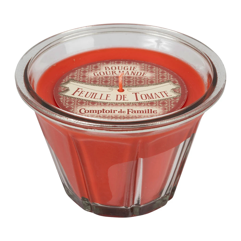 Comptoir De Famille Bougie Feuille Tomate Gourmande Rouge 1 Comptoir De Famille Bougie Feuille Tomate Gourmande Rouge