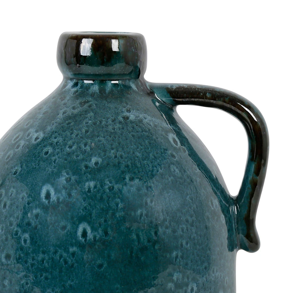 Côté Table Vase Bouteille Orelia Emeraude D15xh25cm Faience 3 Côté Table Vase Bouteille Orelia Emeraude D15xh25cm Faience – Image 3