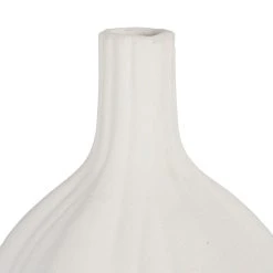 Côté Table Vase Bouteille Blanc Cassé En Faience - Plisse -SEMA DESIGN Boutique 38699 DET01 WEB