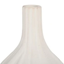 Côté Table Vase Rond Bouteille Blanc Cassé En Faience - Plisse 3 Côté Table Vase Rond Bouteille Blanc Cassé En Faience - Plisse -SEMA DESIGN Boutique 38700 DET01 WEB