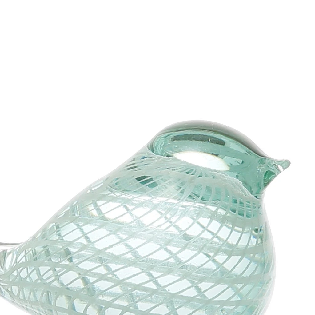 Côté Table Déco Moineau Serin Vert D'eau En Verre 2 Côté Table Déco Moineau Serin Vert D'eau En Verre – Image 2