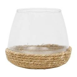 Côté Table Photophore En Jute Naturel Et Verre - Ourea