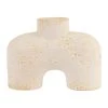 Côté Table Vase Blanc Cassé 20x8xh15cm En Faience - Iktoum