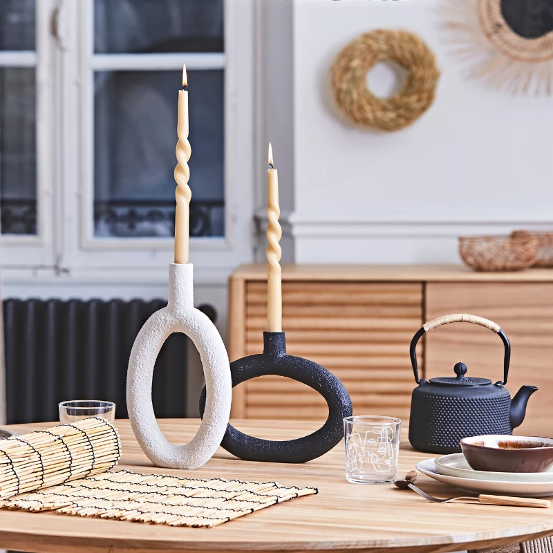 Pt' Vase Anneau Ovale En Polyresine Noir 25x6xh20.5cm 3 Pt' Vase Anneau Ovale En Polyresine Noir 25x6xh20.5cm – Image 3