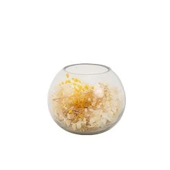 Arty Fêtes Decoration Boule En Verre Et Fleurs Séchées D13x10cm