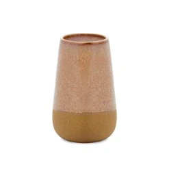Paddywax Bougie Kin Pot En Ceramique - Opale Rose & Kaki Gm D8.3xh12.4cm