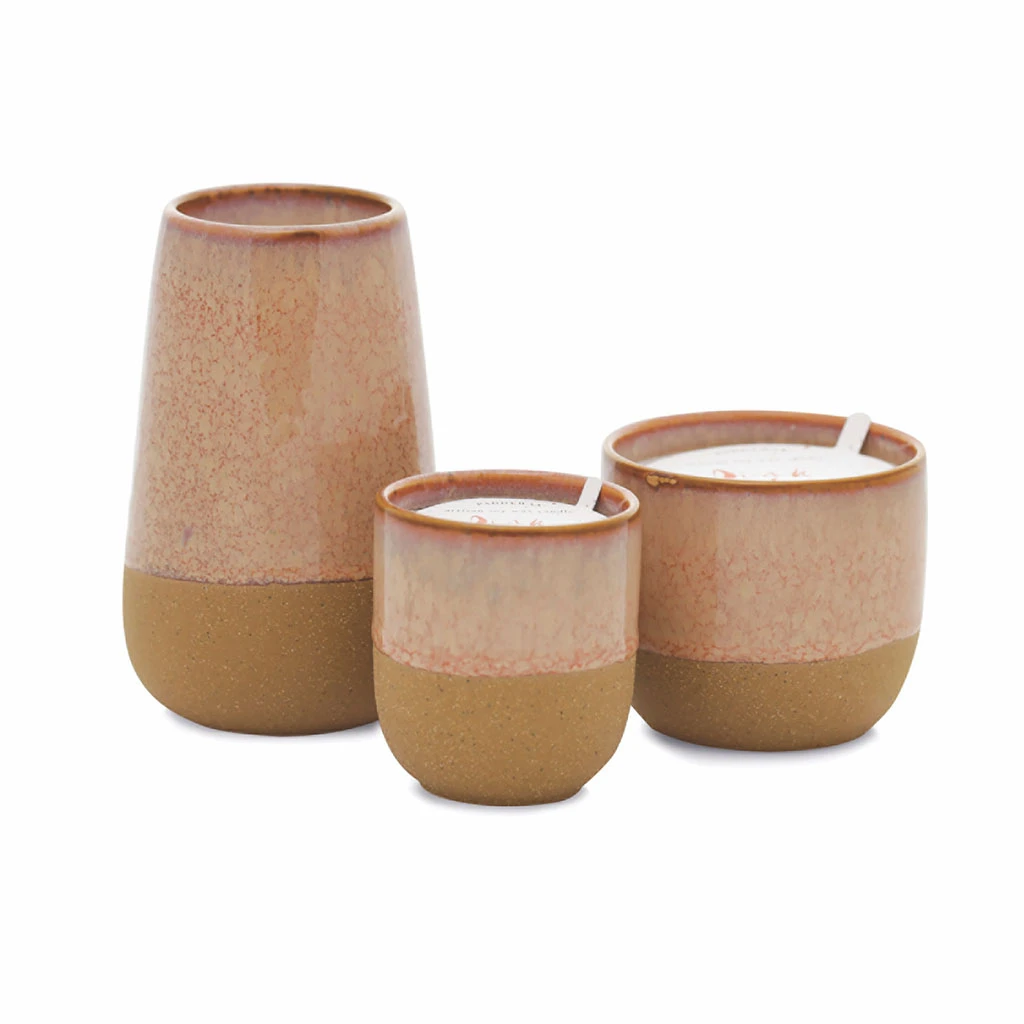 Paddywax Bougie Kin Pot En Ceramique - Opale Rose & Kaki Gm D8.3xh12.4cm 2 Paddywax Bougie Kin Pot En Ceramique - Opale Rose & Kaki Gm D8.3xh12.4cm – Image 2
