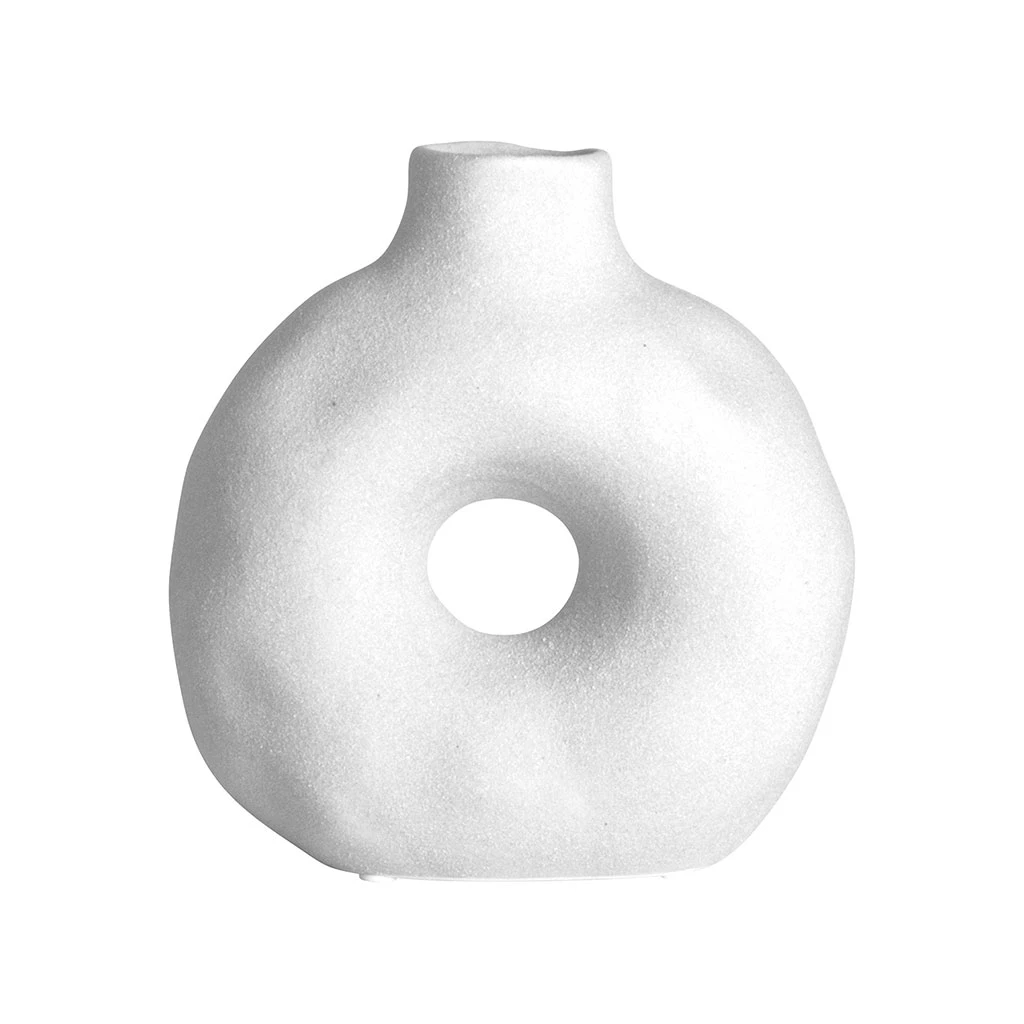 Gusta Vase Donut En Porcelaine Blanc 1 Gusta Vase Donut En Porcelaine Blanc