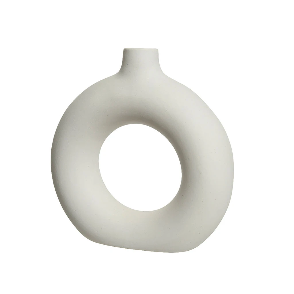 Kaemingk Vase Porcelaine Blanc D6.5xh21.5cm 1 Kaemingk Vase Porcelaine Blanc D6.5xh21.5cm