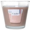 Atelier Denis Bougie Senteur Rêve Poudré En Verre - Rose Moyen Modèle 370g