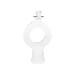 Chabi Chic Bougeoir Rond Pleine Lune Blanc - Tadelakt