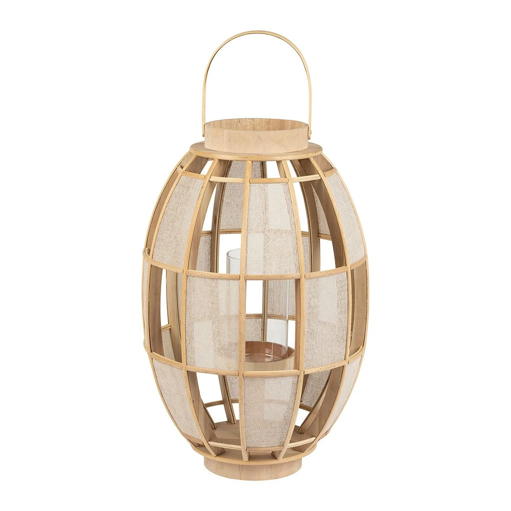 SEMA DESIGN Lanterne Tissu Cordey Naturel Lin D35cm 1 SEMA DESIGN Lanterne Tissu Cordey Naturel Lin D35cm