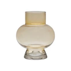 SEMA DESIGN Vase Rond Jaune Pale En Verre - Medi Summer