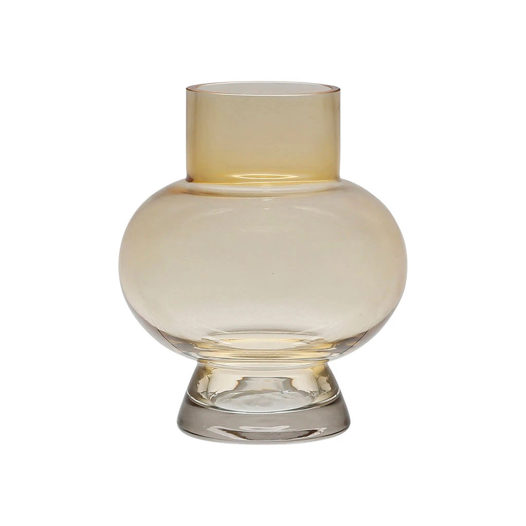 SEMA DESIGN Vase Rond Jaune Pale En Verre - Medi Summer 1 SEMA DESIGN Vase Rond Jaune Pale En Verre - Medi Summer