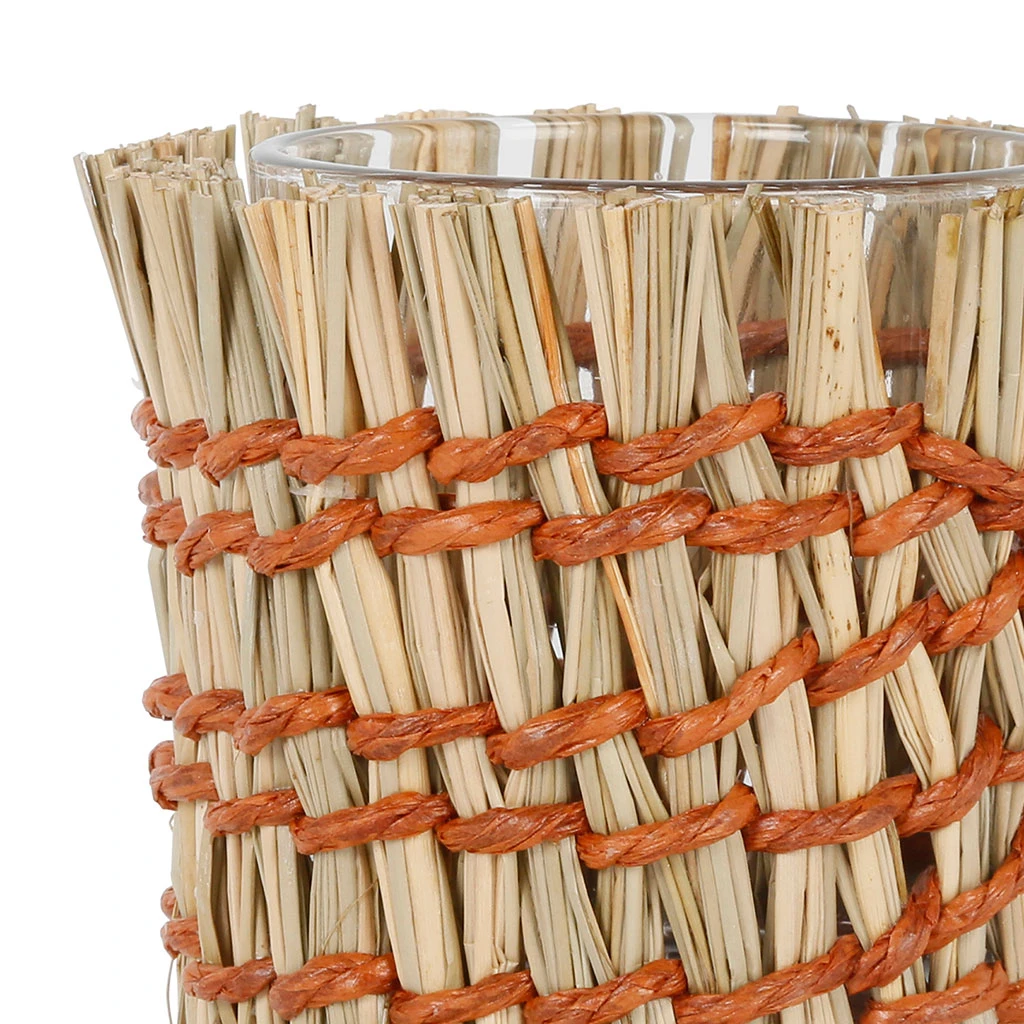 SEMA DESIGN Photophore En Jute Naturel Et Corde Terracotta - Medi Summer 2 SEMA DESIGN Photophore En Jute Naturel Et Corde Terracotta - Medi Summer – Image 2