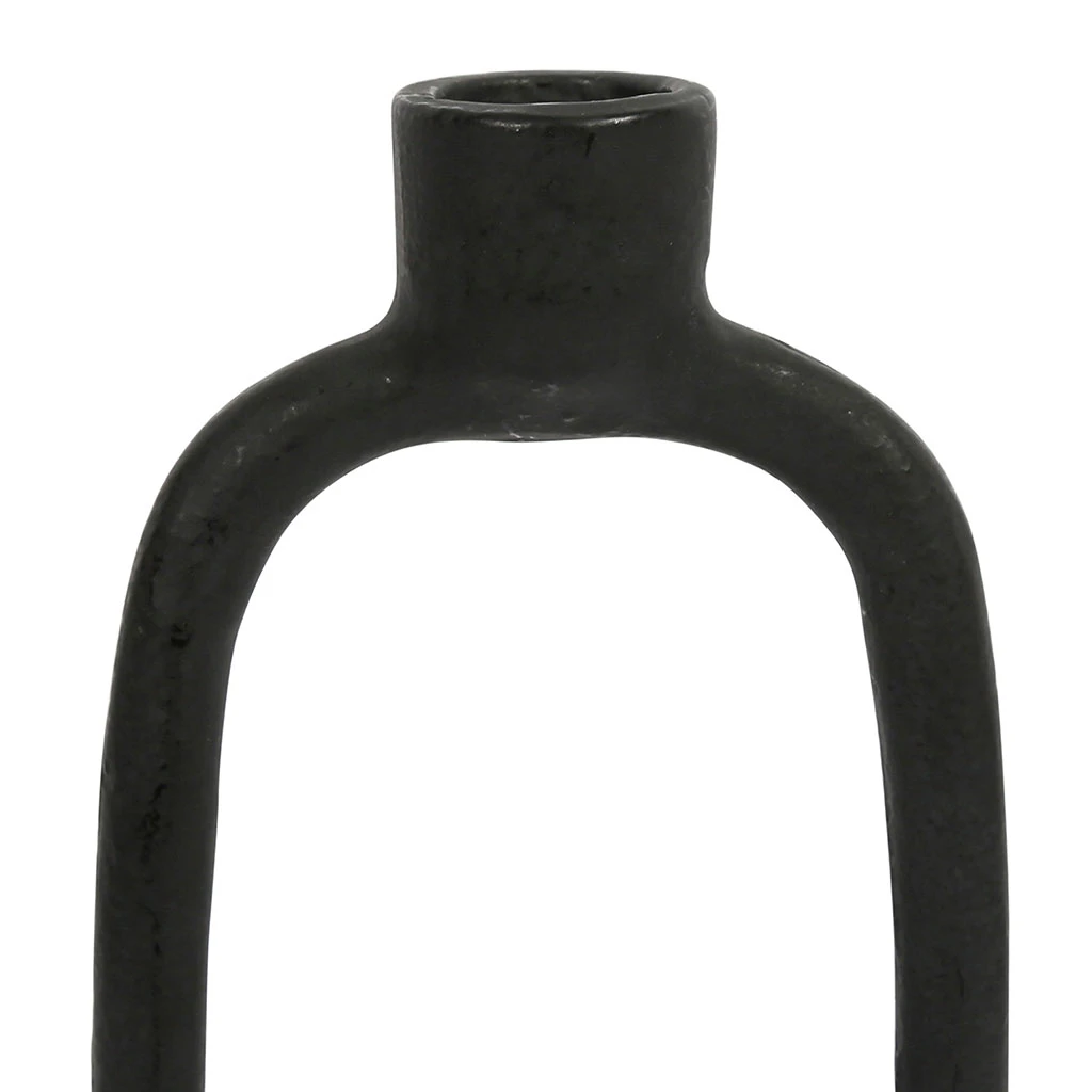 SEMA DESIGN Bougeoir Ovale En Aluminium Noir - Terre Brulee 2 SEMA DESIGN Bougeoir Ovale En Aluminium Noir - Terre Brulee – Image 2